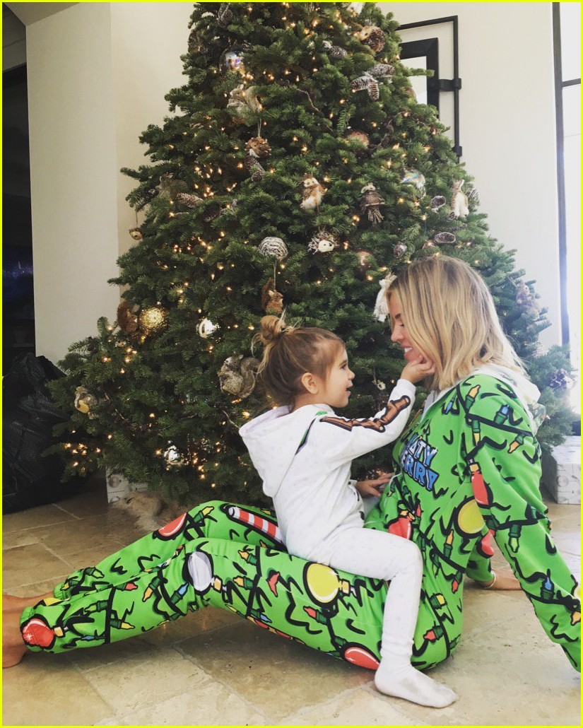 Khloe Kardashian Lets North West Do Her Makeup on Christmas Photo