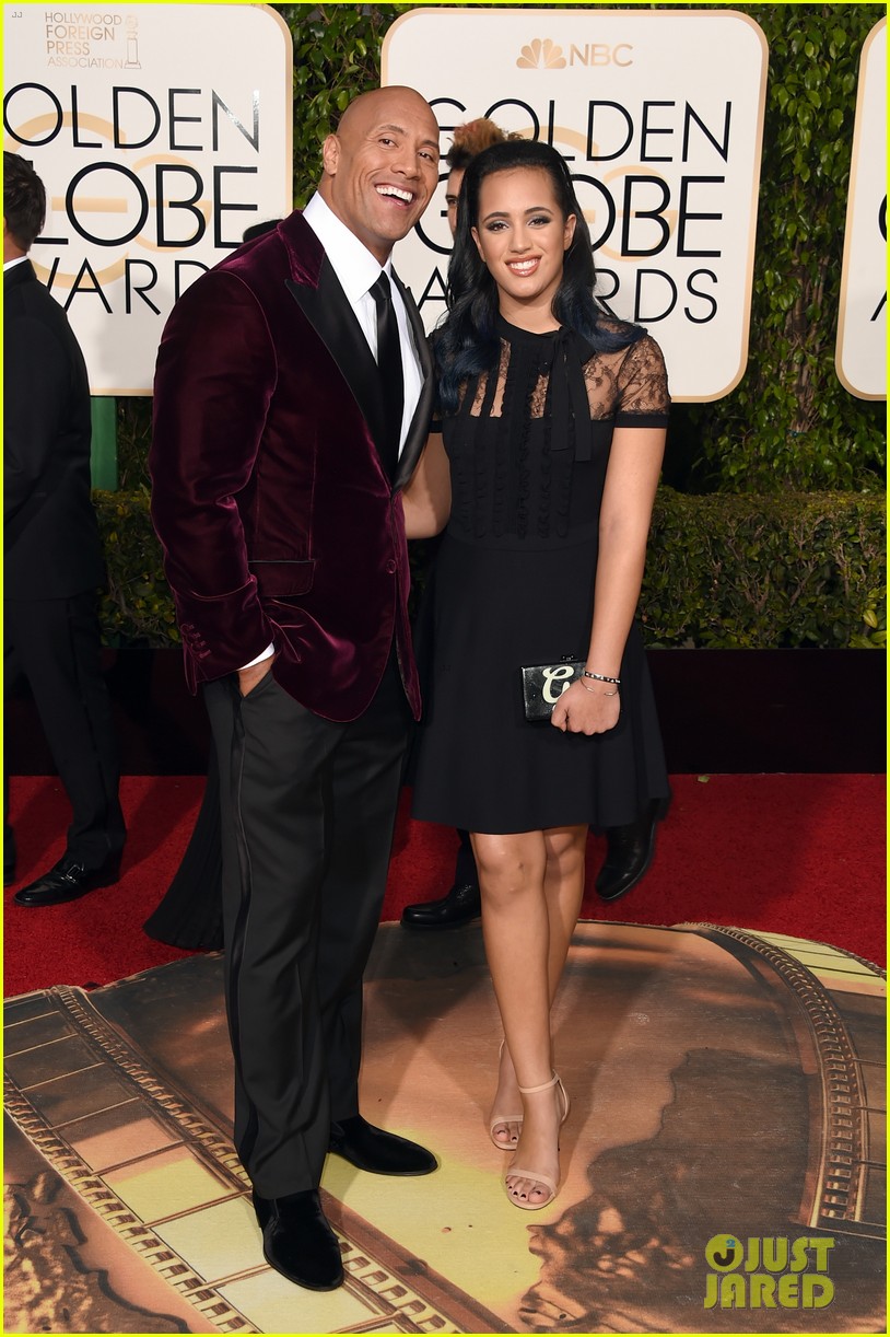 Dwayne Johnson Brings Daughter Simone to Golden Globes 2016: Photo