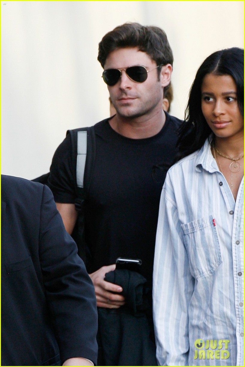 Zac Efron and Sami Miro arrive at the 'Jimmy Kimmel Live!' studios  Featuring: Zac Efron, Stock Photo, Picture And Rights Managed Image. Pic.  WEN-WENNWENN23403165