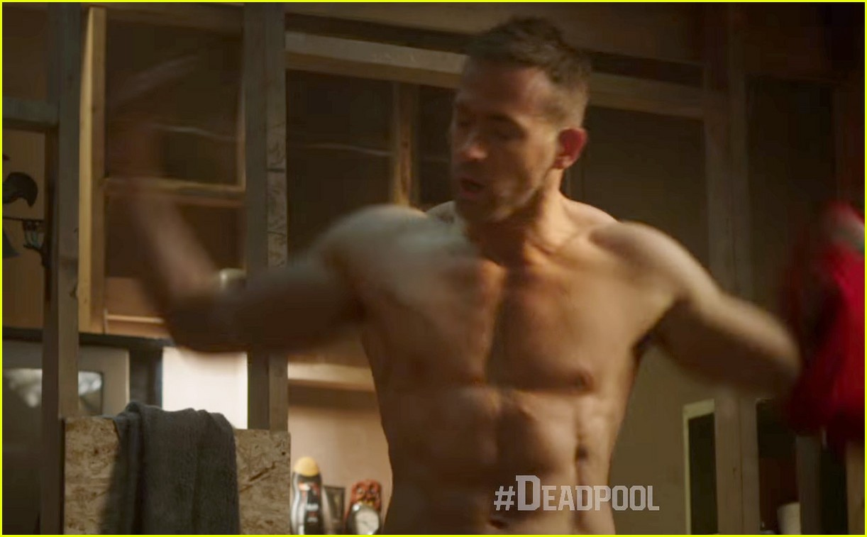 ryan reynolds is shirtless ripped in new deadpool tv spot 053543534