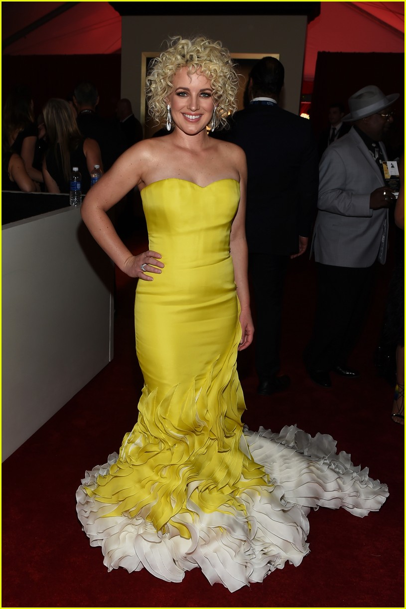 Cam Glows in a Yellow Ruffled Gown at 2016 Grammys! Photo 3579568