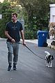 aaron rodgers takes girlfriend olivia munns dog for a walk 08