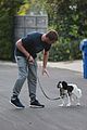 aaron rodgers takes girlfriend olivia munns dog for a walk 09