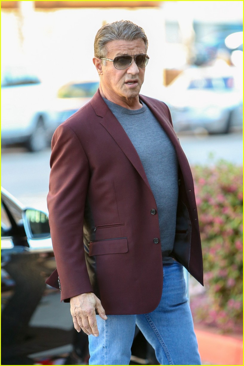 sylvester stallone stops for selfies 033584592