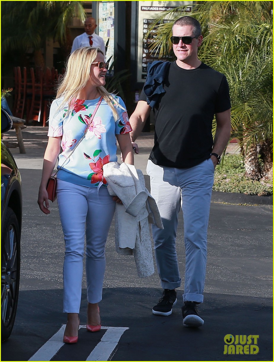 Reese Witherspoon & Jim Toth Celebrate Valentine's Day at Romantic