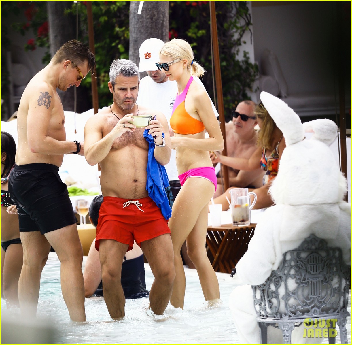 andy cohen shirtless pool easter miami 26