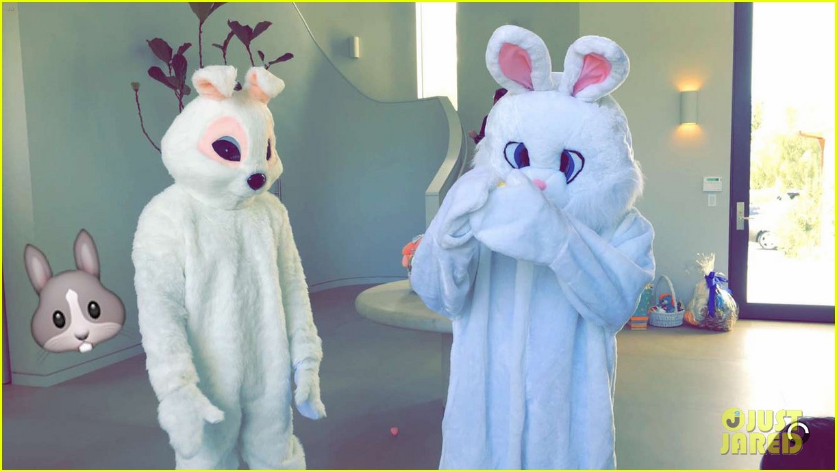 kanye west tyga dress up easter bunnies for easter 06