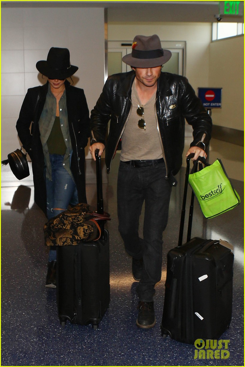 ian somerhalder nikki reed fly out lax after oscars 033594932