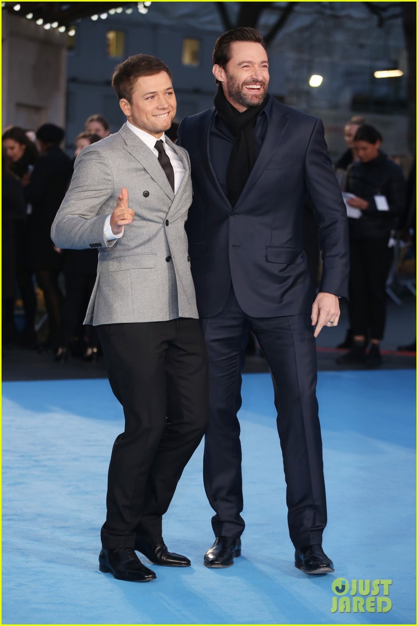 hugh jackman taron egerton get support from real life eddie the eagle at london premiere 233608731