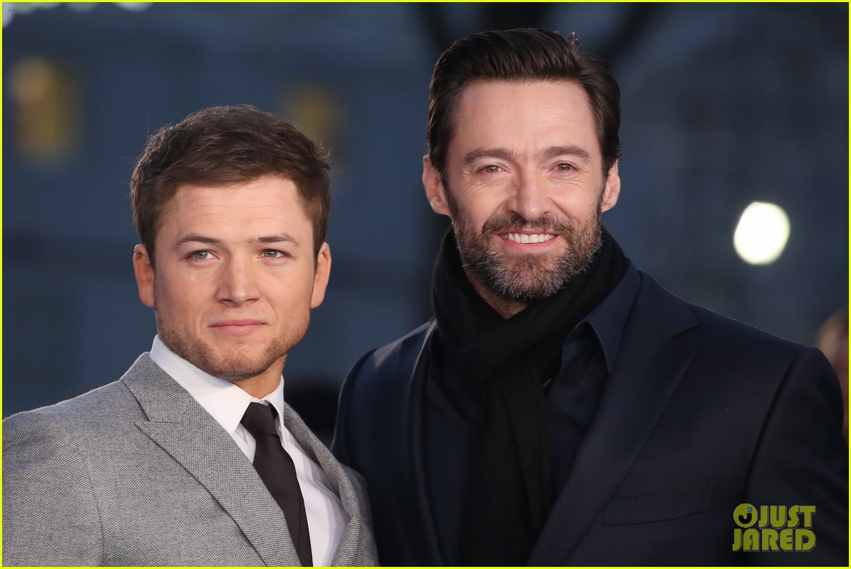hugh jackman taron egerton get support from real life eddie the eagle at london premiere 263608734
