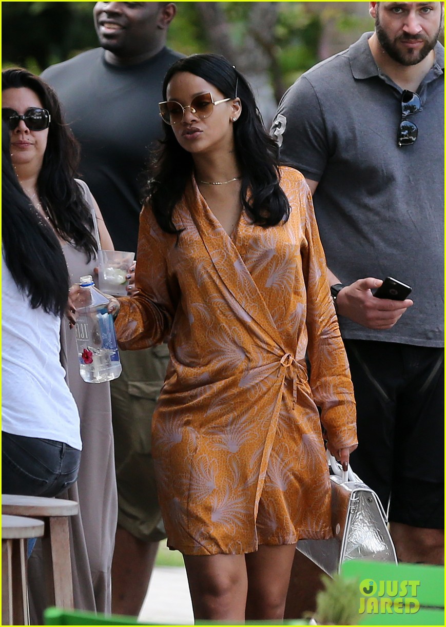 rihanna hangs by the pool in miami 113605946