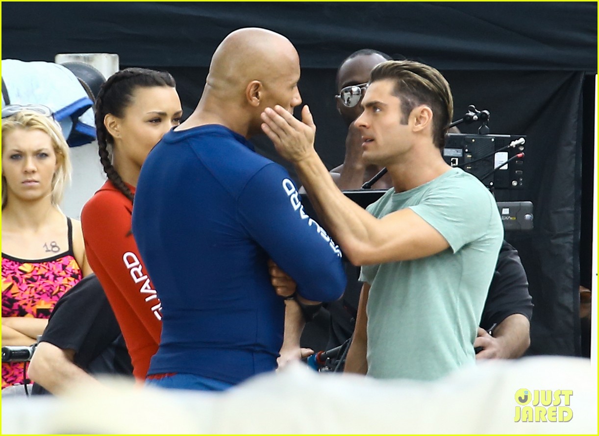 Zac Efron Gets Flirty With Alexandra Daddario on 'Baywatch' Set Photo