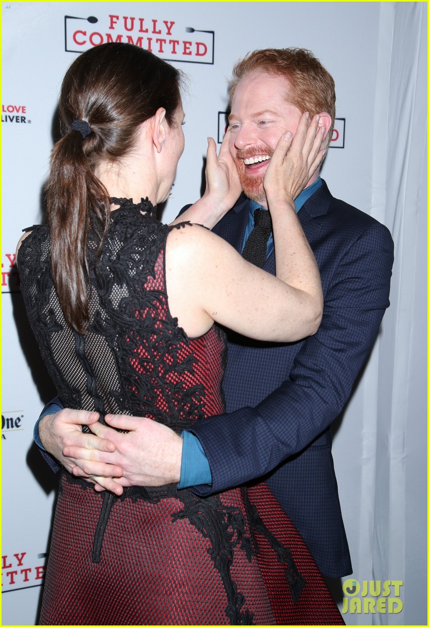 jesse tyler ferguson gets star studded support at fully committed opening night 543640374