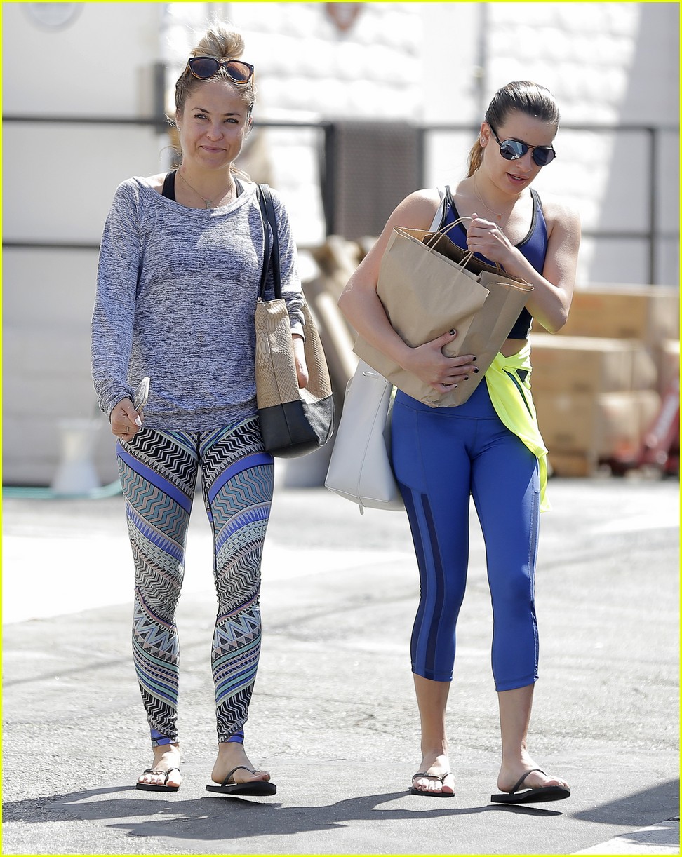 lea michele doubles up on workouts 093641588