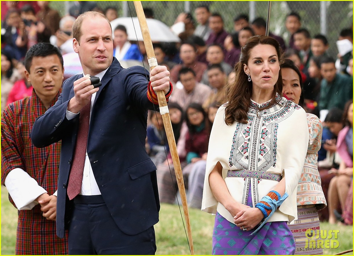 prince william kate middleton recieve warm welcome by king queen bhutan 183630816