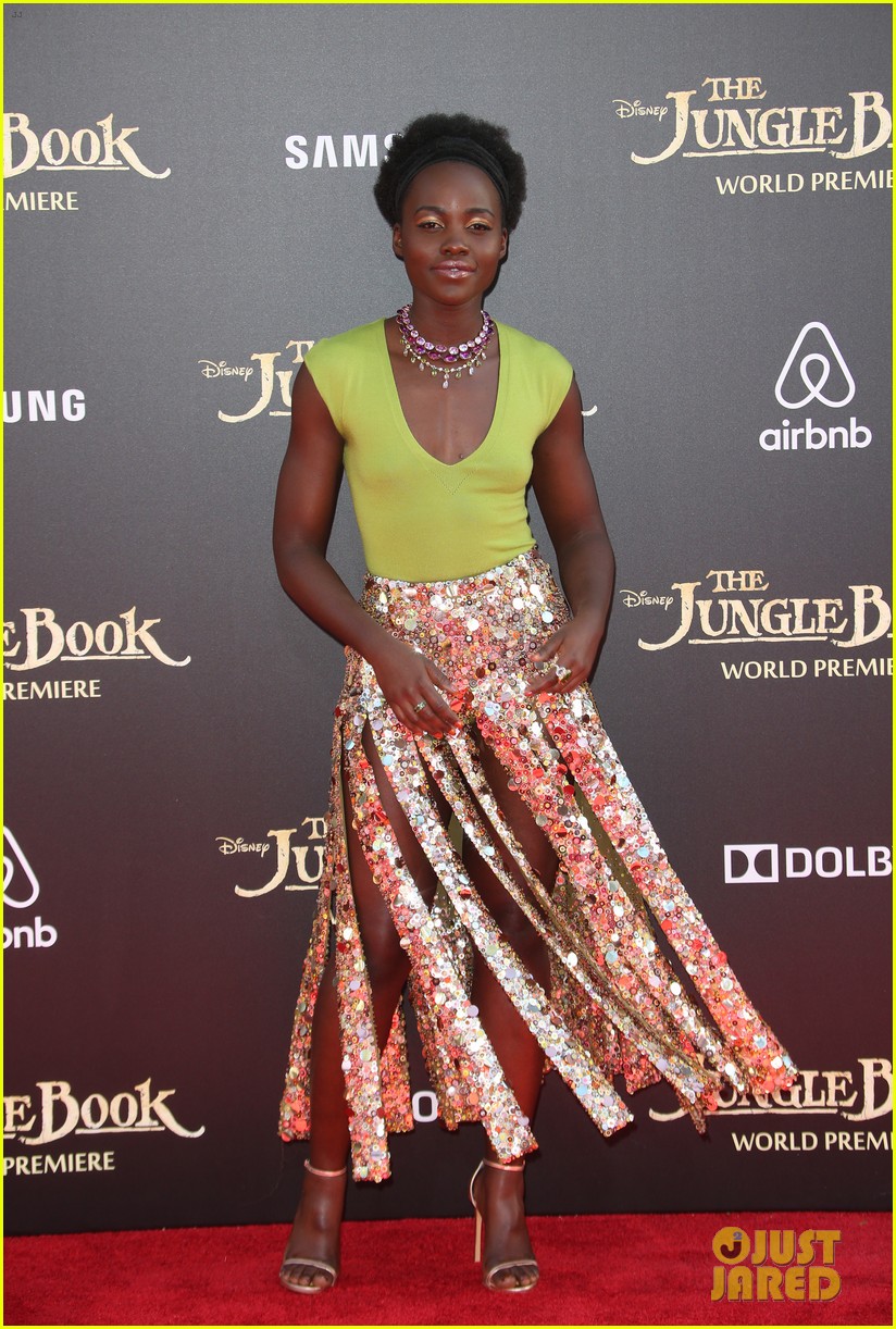 lupita nyongo brings brother peter to jungle book premeire 413623004