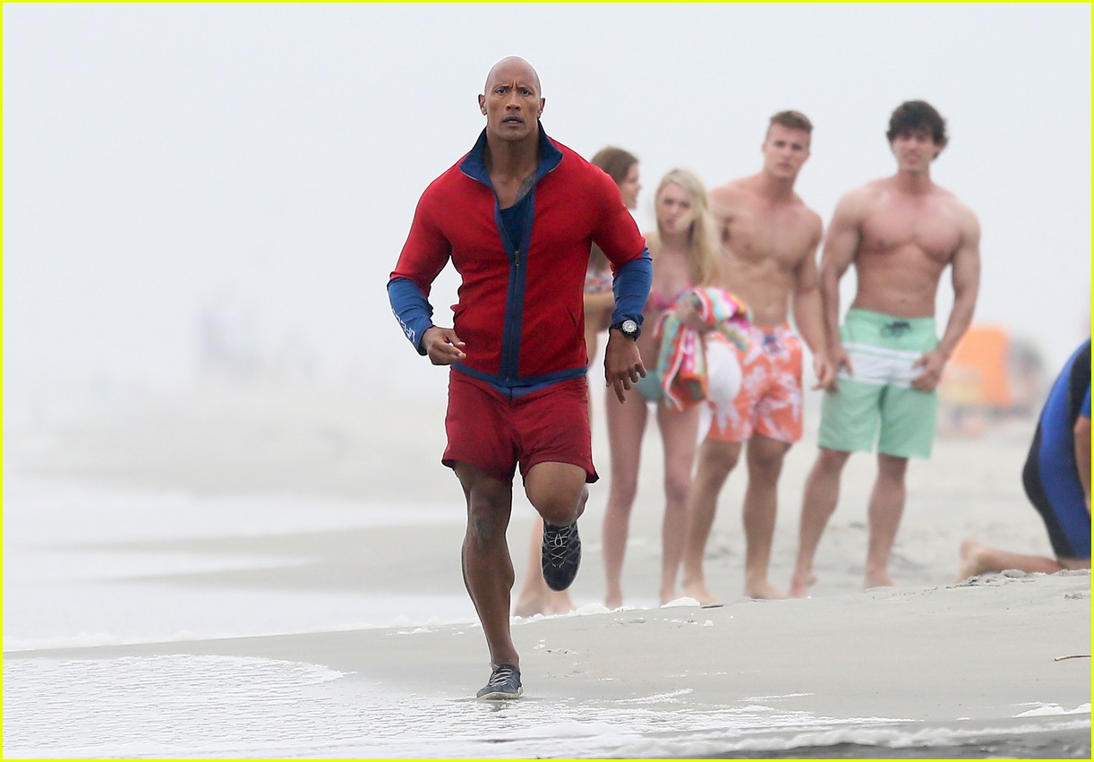 Safe Rescue Dwayne Dwayne Johnson Films Dramatic Rescue for 'Baywatch': Photo 3619822 ...