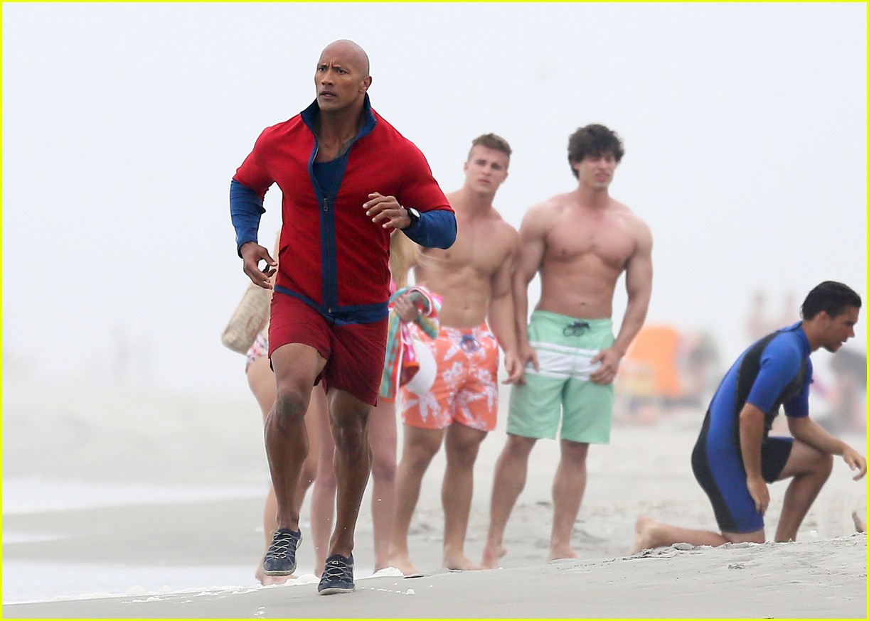 Safe Rescue Dwayne Dwayne Johnson Films Dramatic Rescue for 'Baywatch': Photo 3619825 ...