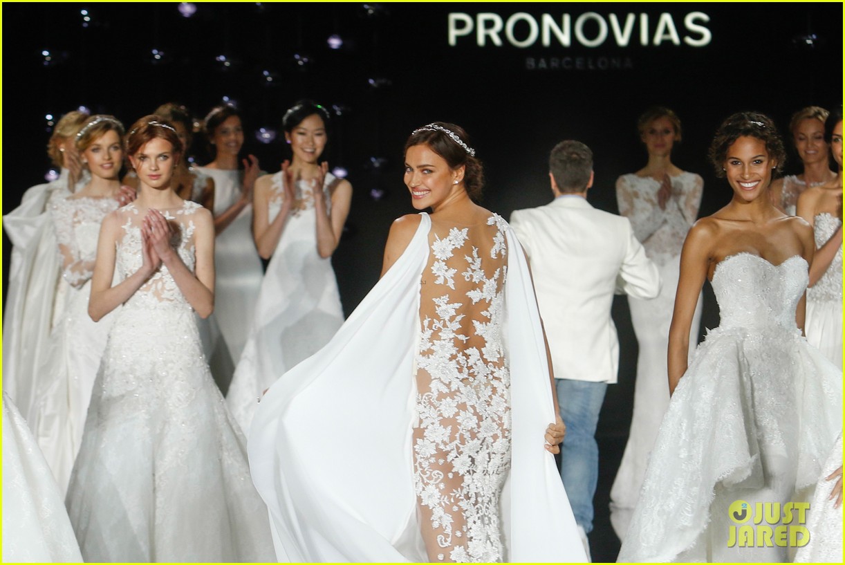 irina shayk models wedding dresses for barcelona bridal week 163644007