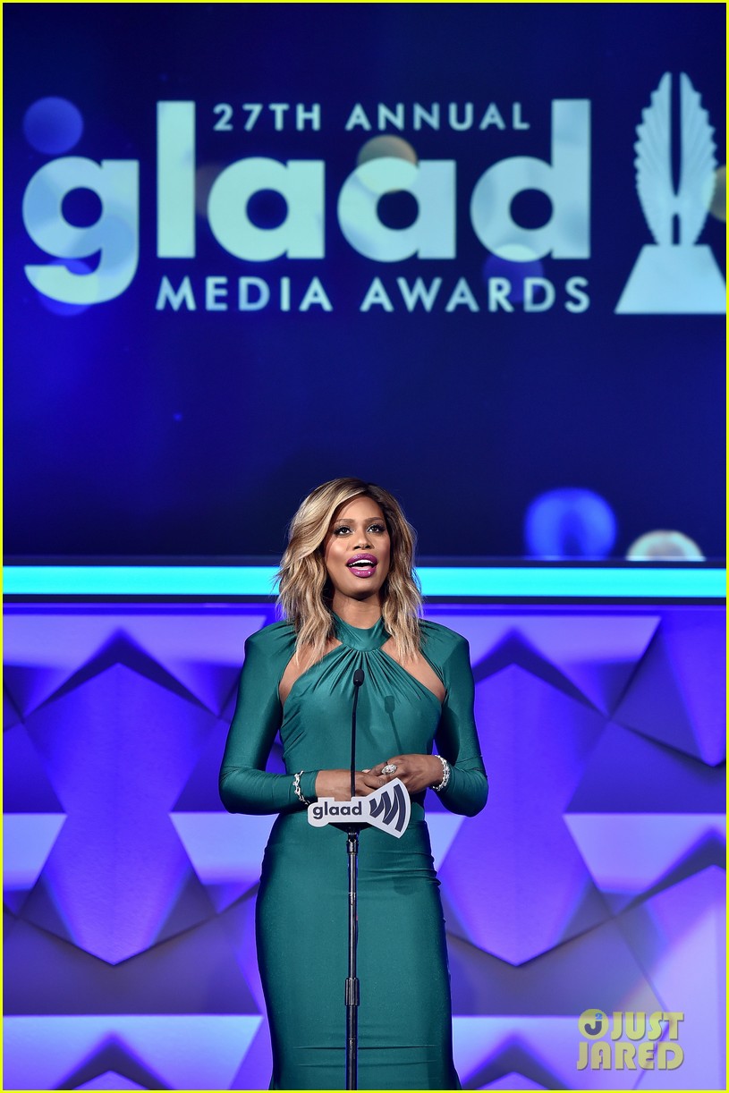 laverne cox outfit change 2016 glaad awards 10