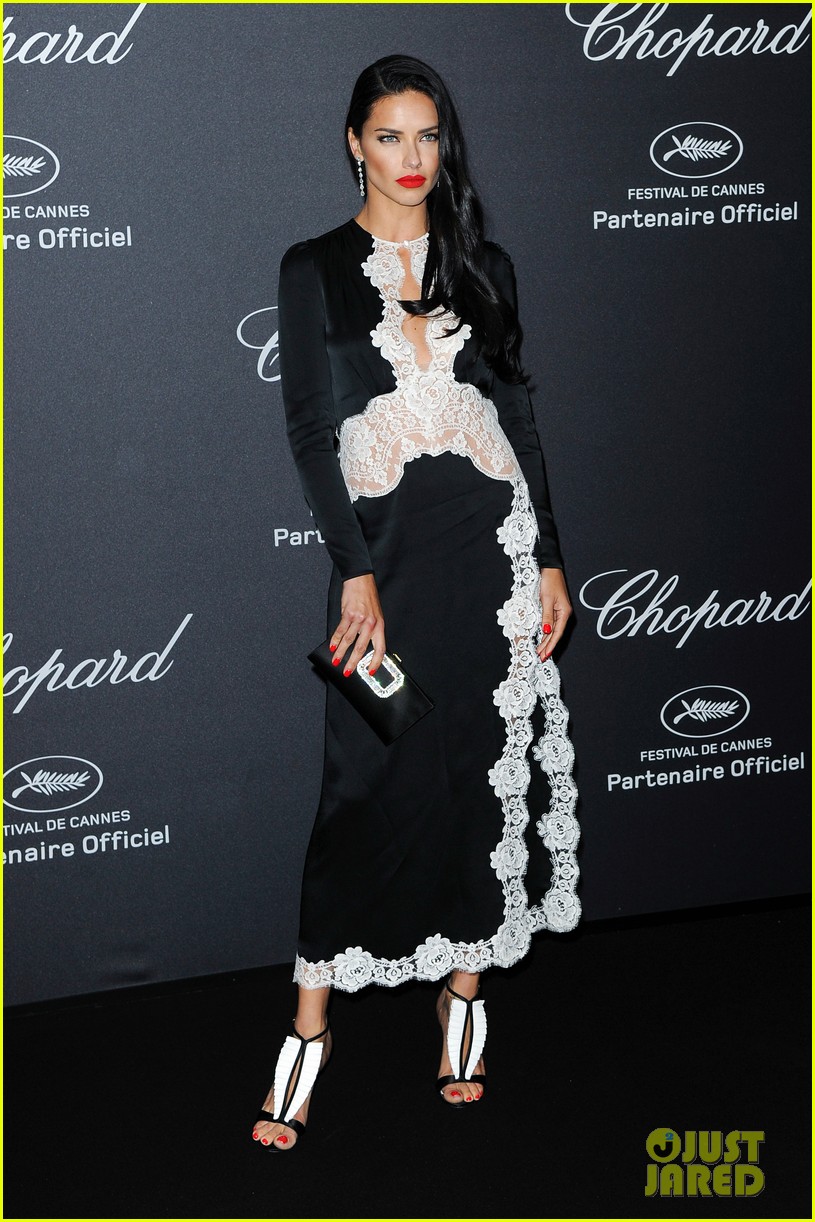 adriana lima kate moss get glam for chopard wild party. 163658448