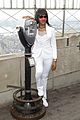 naomi campbell shows her support for red nose day at empire state building 40