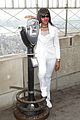 naomi campbell shows her support for red nose day at empire state building 41