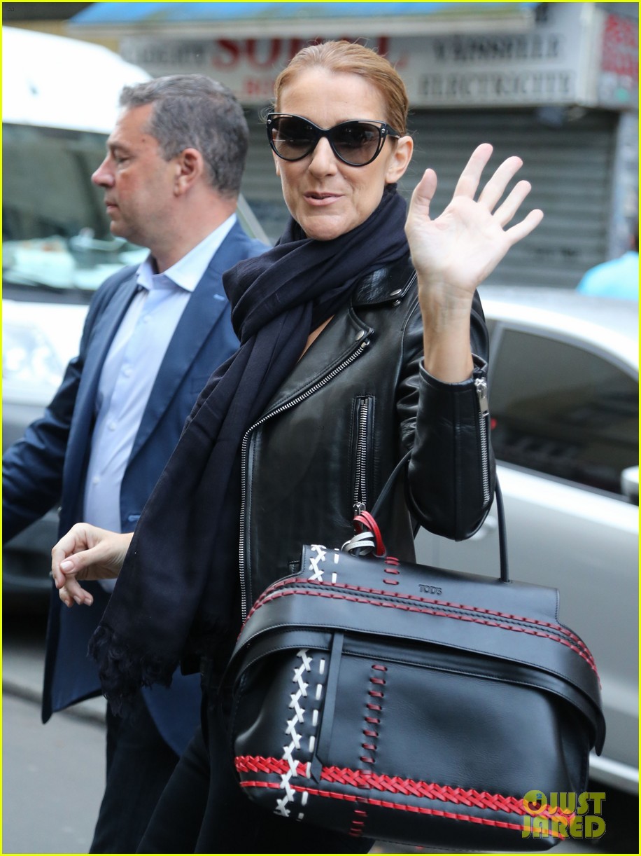 celine dion greets her fans with son rene charles angelil 123686002