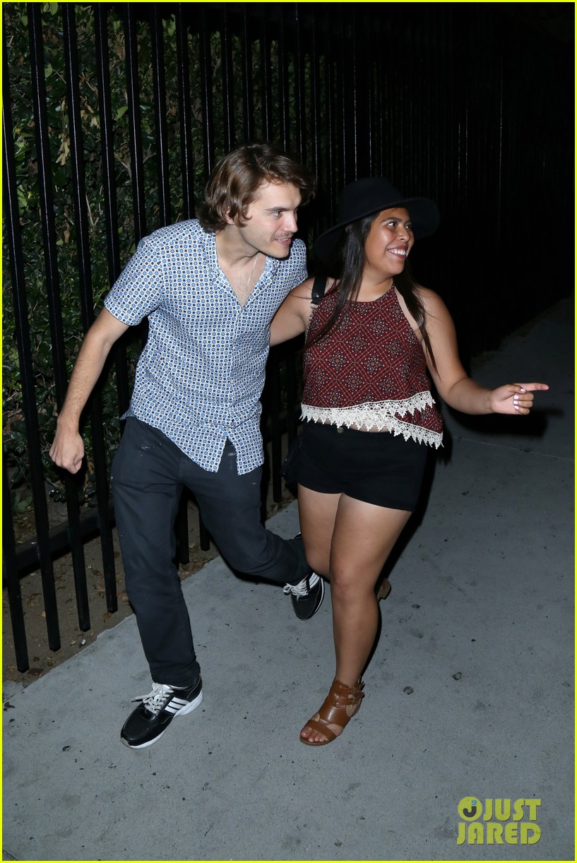 emile hirsch poses with fans in la 113689903