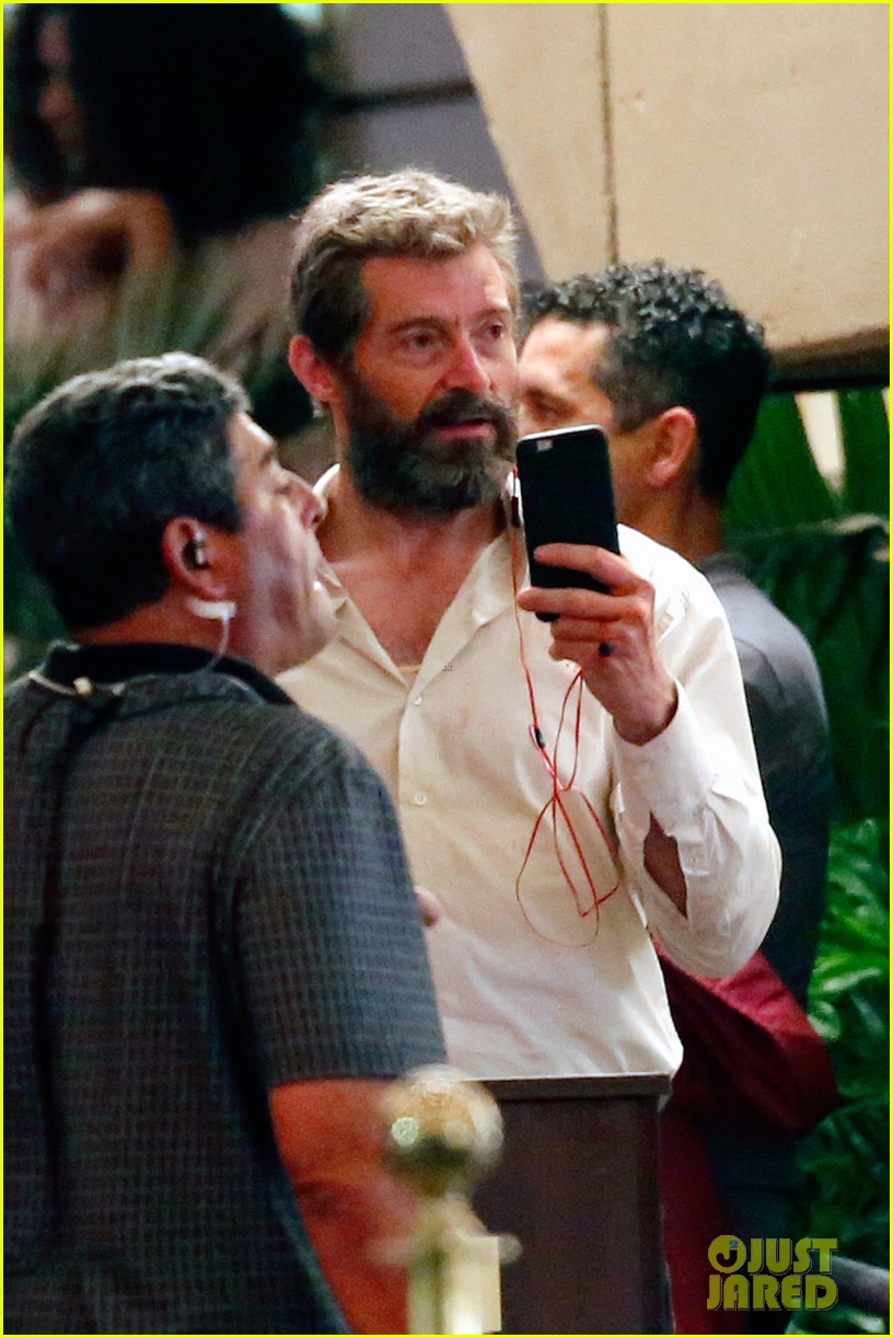 hugh jackman films more wolverine 3 scenes with young co star 023679371