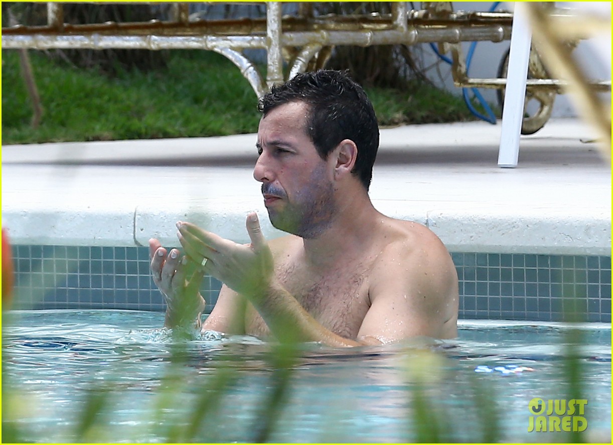 adam sandler goes shirtless for miami trip with wife jackie 163684711