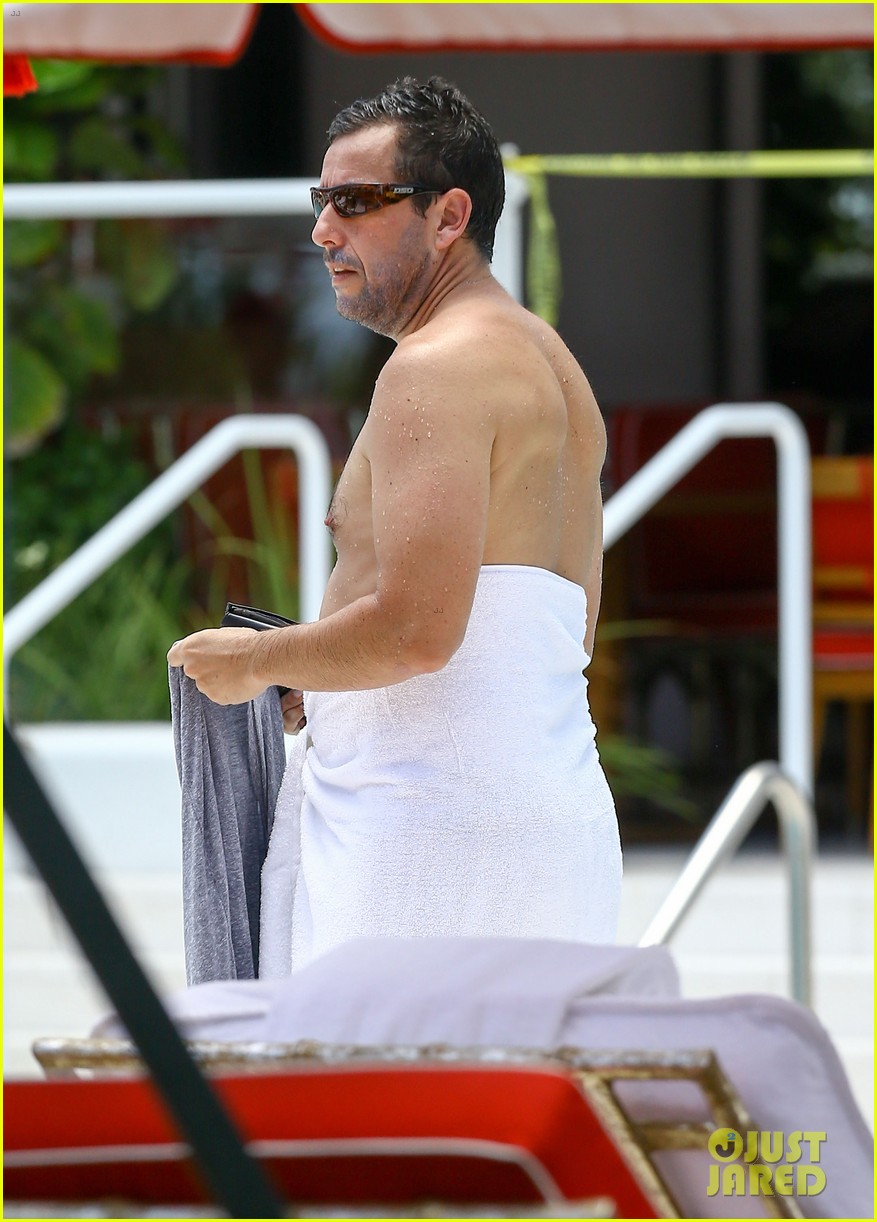 adam sandler goes shirtless for miami trip with wife jackie 213684716