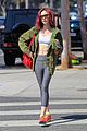 lily collins byrdie glam 20s look yoga workout 19