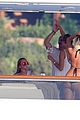 lindsay lohan red bathing suit italy 20