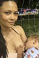 thandie newton breast feeds son booker in new selfie 02