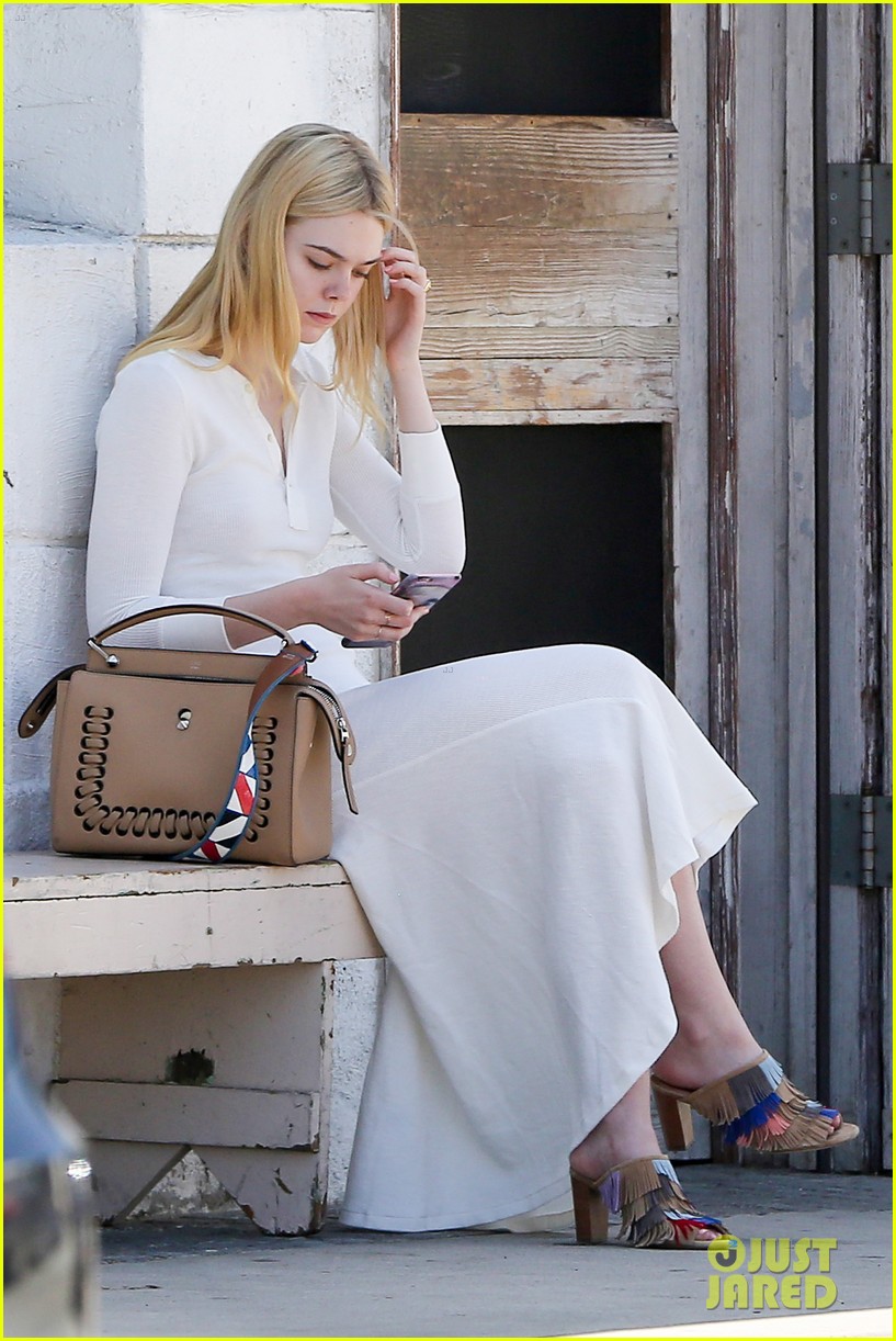 elle fanning white dress dance class directing ambitions 03