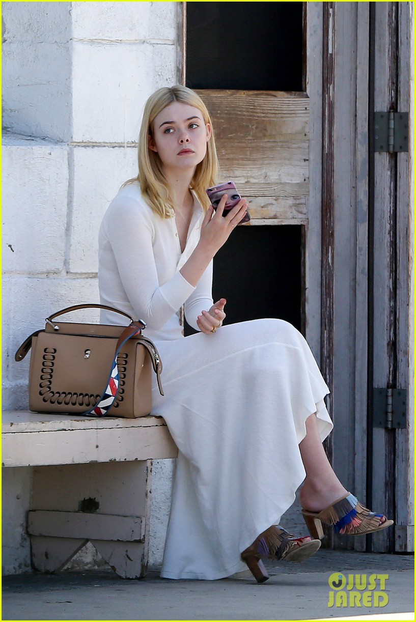 elle fanning white dress dance class directing ambitions 07