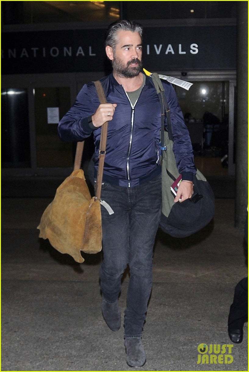 colin farrell sports gray hair during his latest outing 013726421