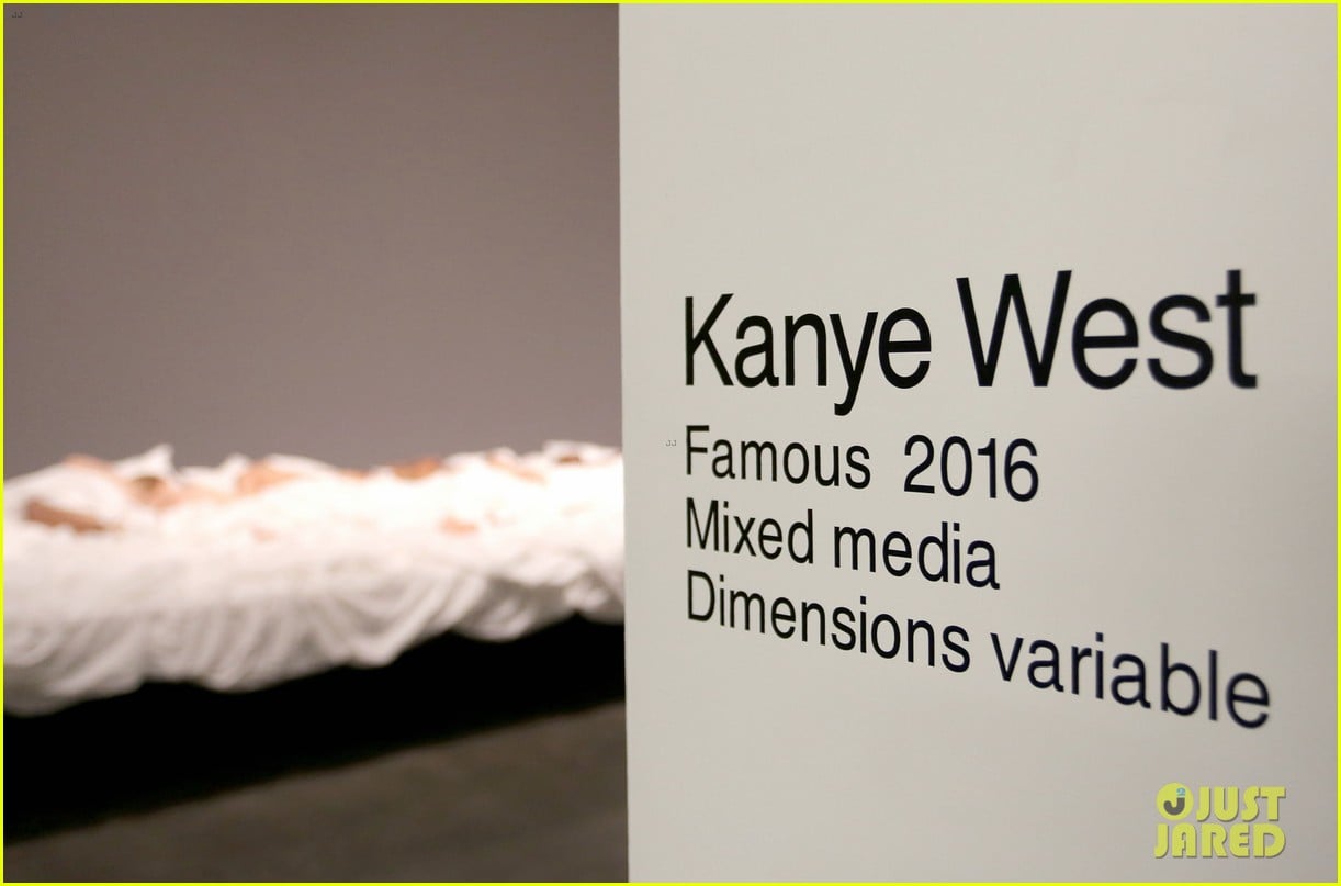 kanye west opens art gallery featuring his famous bed 083743034