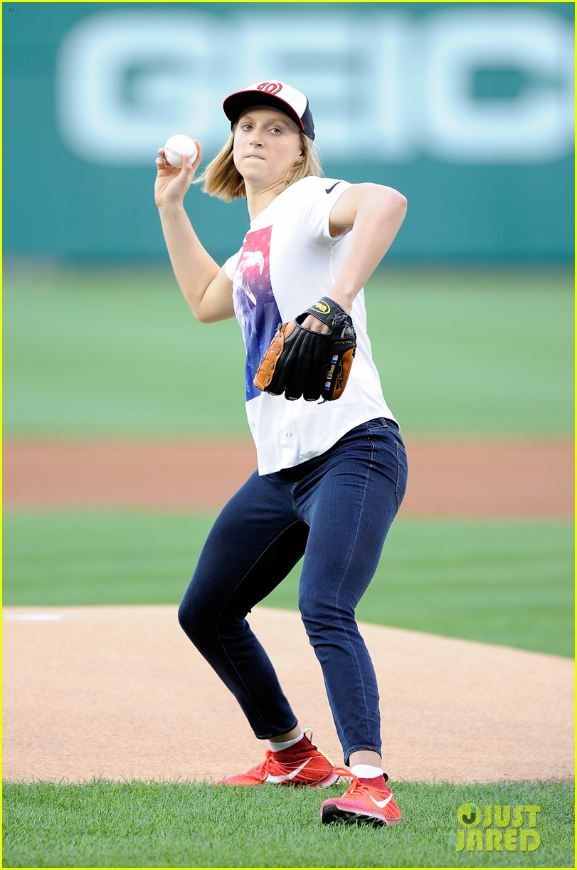 katie ledecky throws first pitch nationals game 023741616