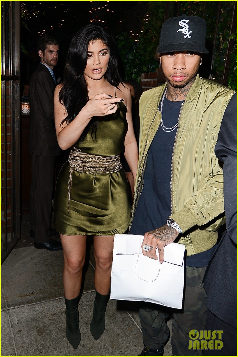 kylie jenner tyga dinner il cielo green outfits 173723976
