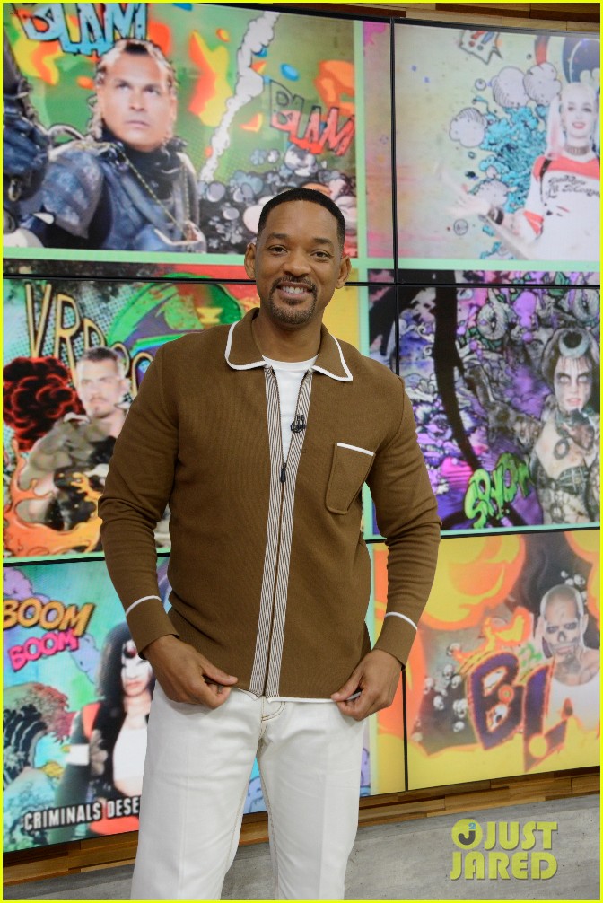 will smith suicide squad cast stops by good morning america 01