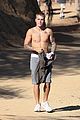 justin bieber ditches hist shirt while on a run00217mytext