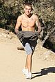 justin bieber ditches hist shirt while on a run01008mytext