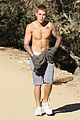 justin bieber ditches hist shirt while on a run01109mytext