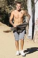 justin bieber ditches hist shirt while on a run02312mytext