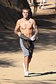 justin bieber ditches hist shirt while on a run303mytext