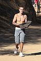 justin bieber ditches hist shirt while on a run505mytext