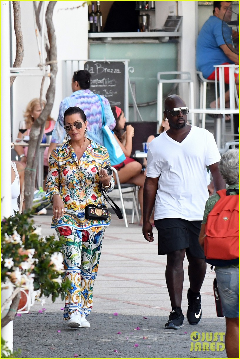 Kourtney Kardashian Vacations with Kris Jenner & Corey Gamble in Capri