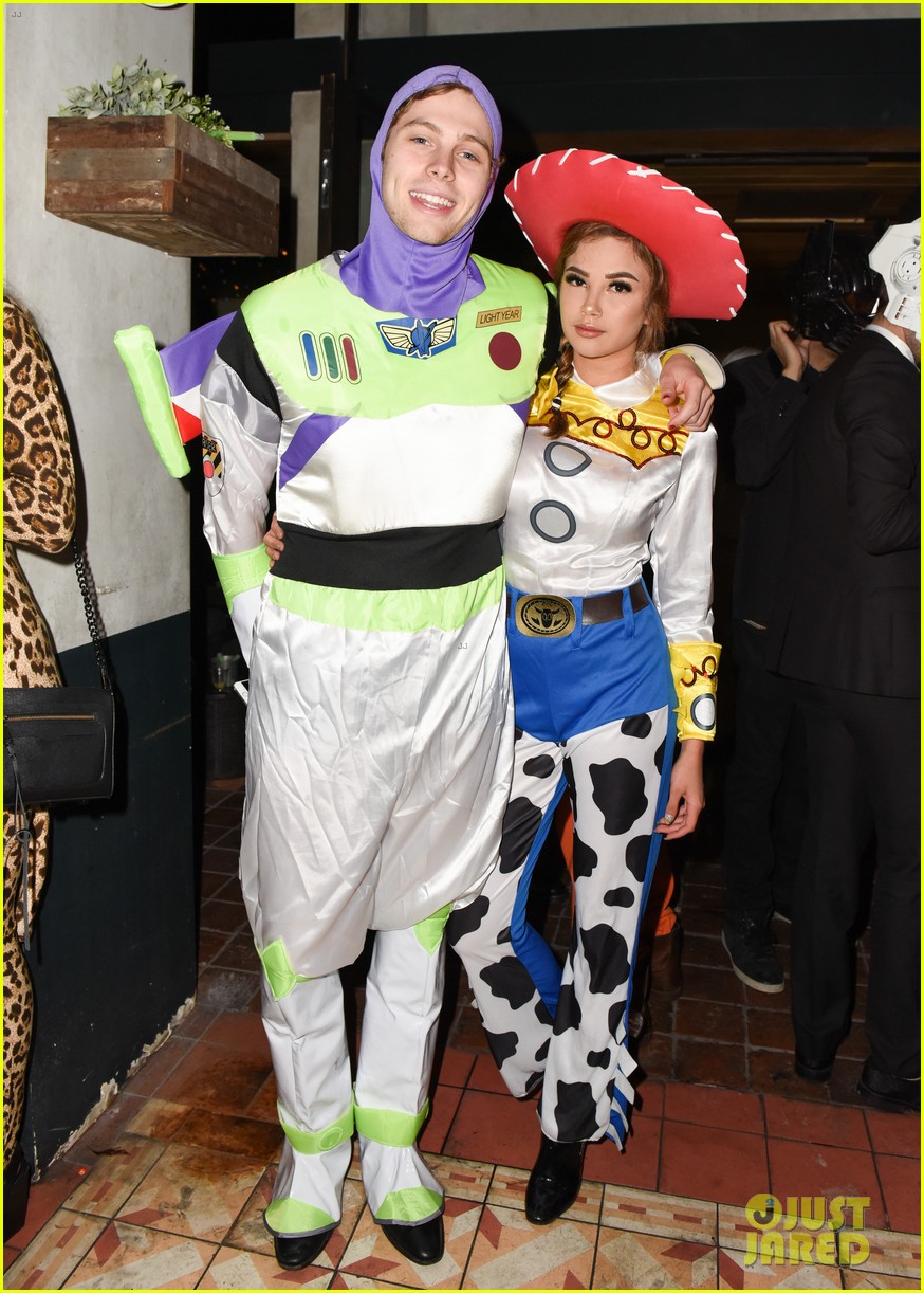 ross lynch courtney eaton couple up at just jared halloween party 01